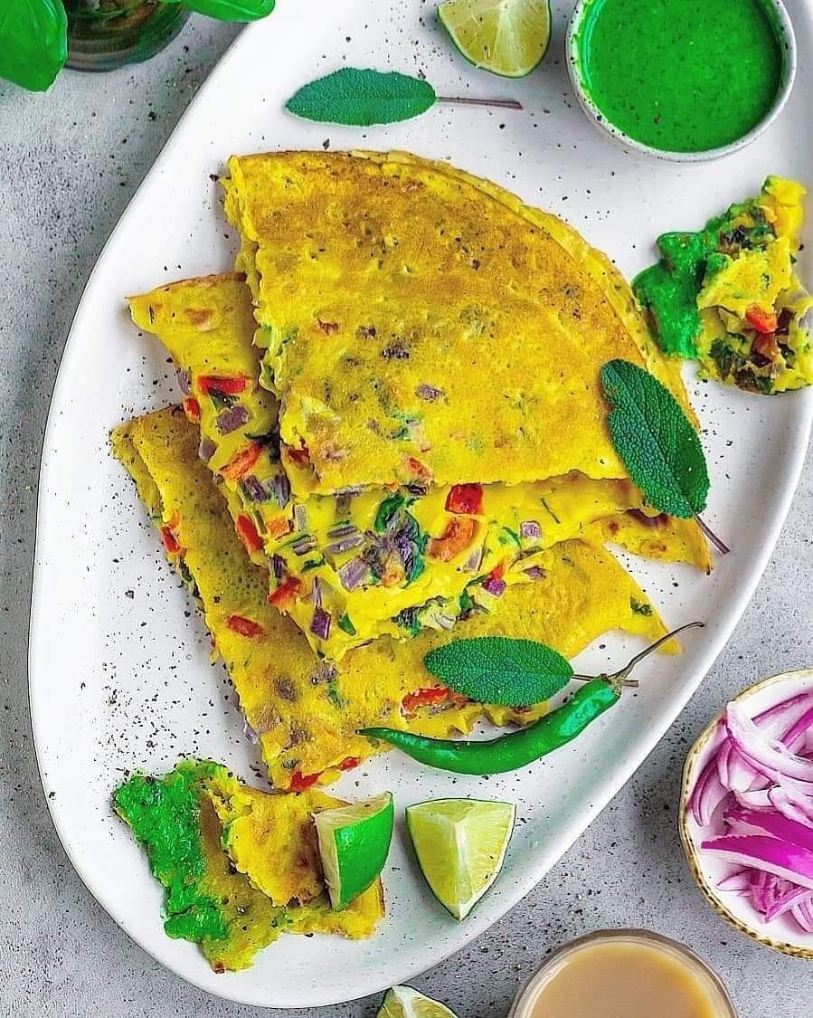 Vegan Chickpea Omelette Breakfast