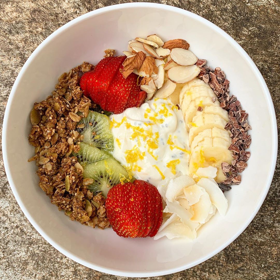 Simple Lemony Chia Yogurt Bowl with Fruits