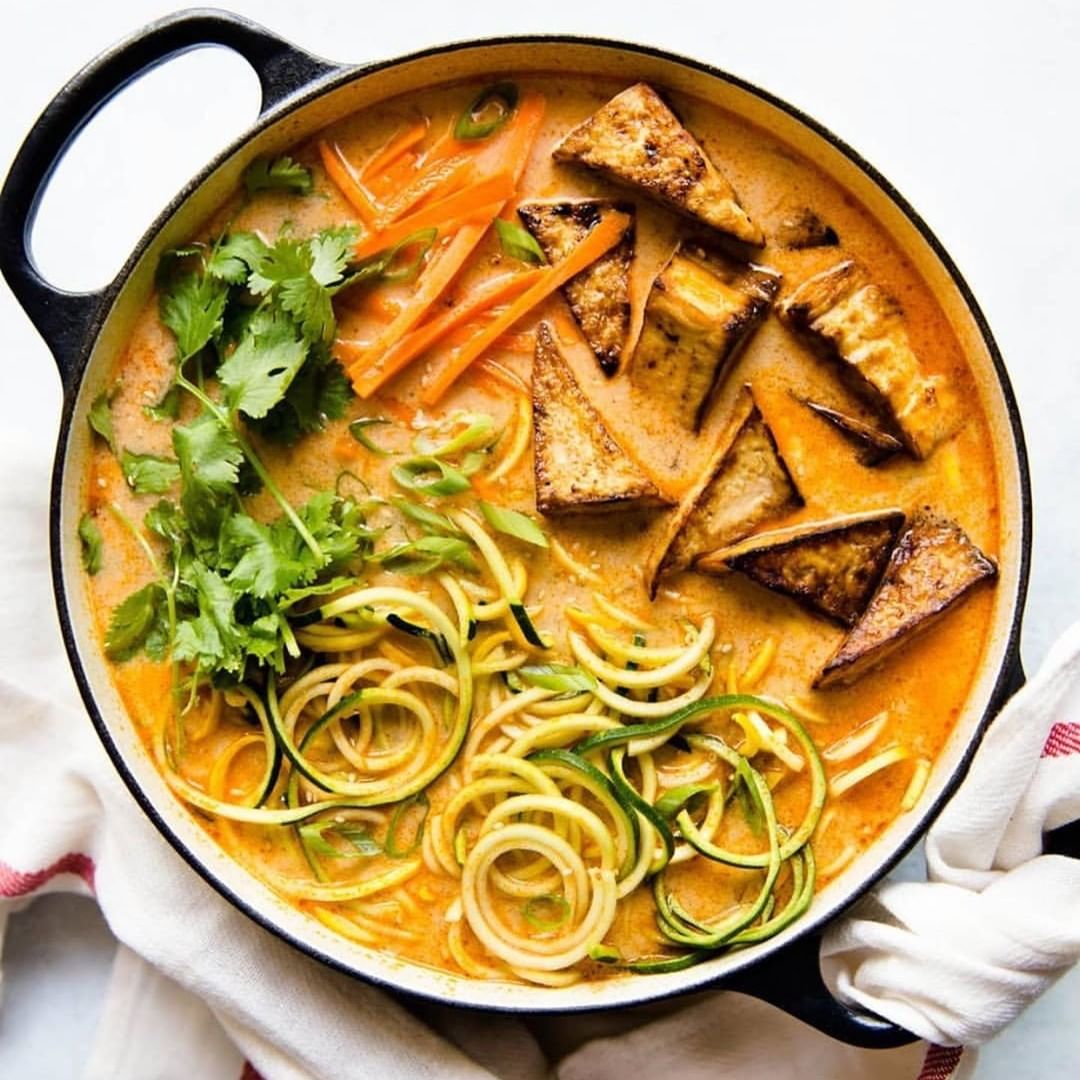 Tomato Coconut Zoodle Soup