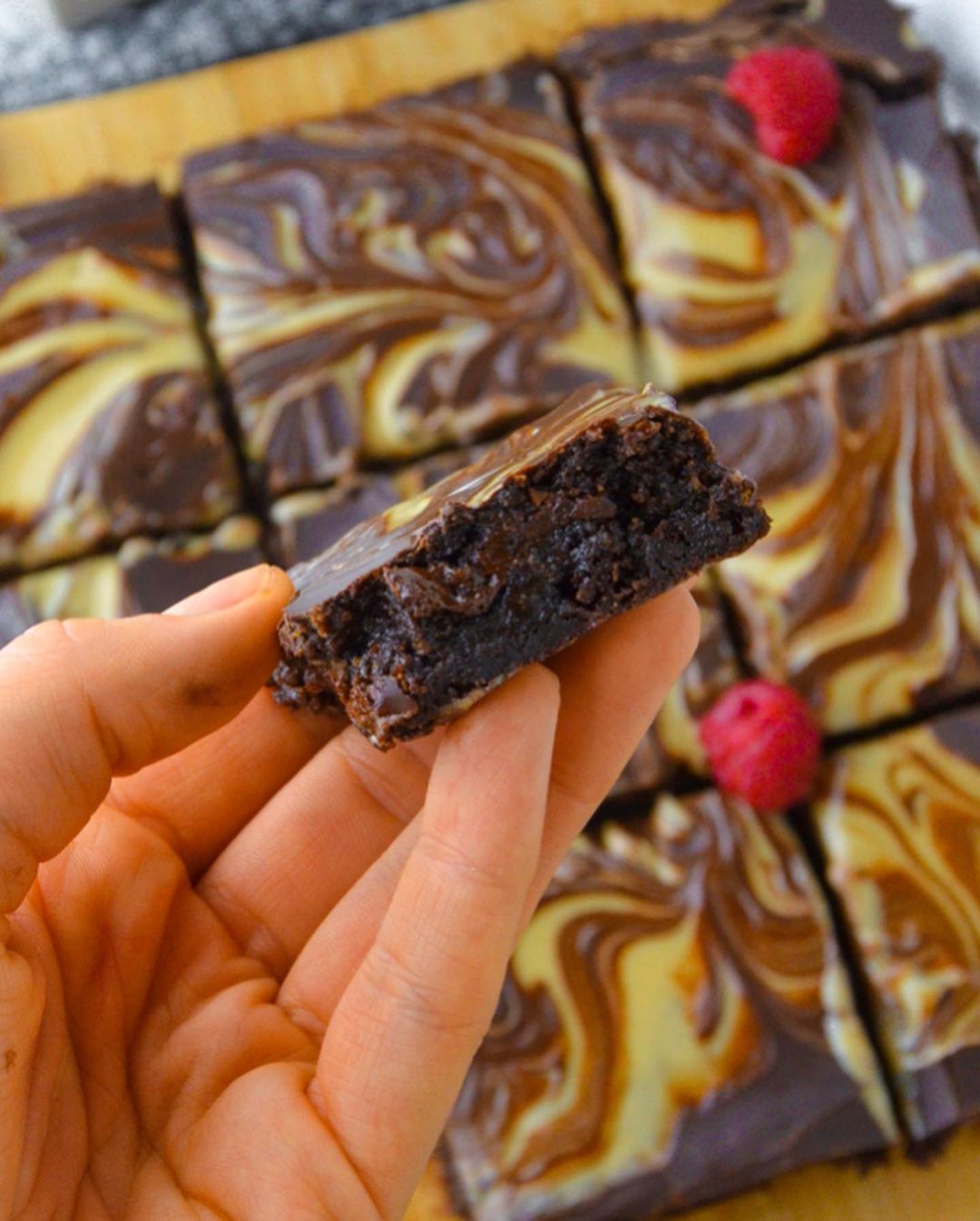 Vegan Gooey Fudge Brownies with Swirl