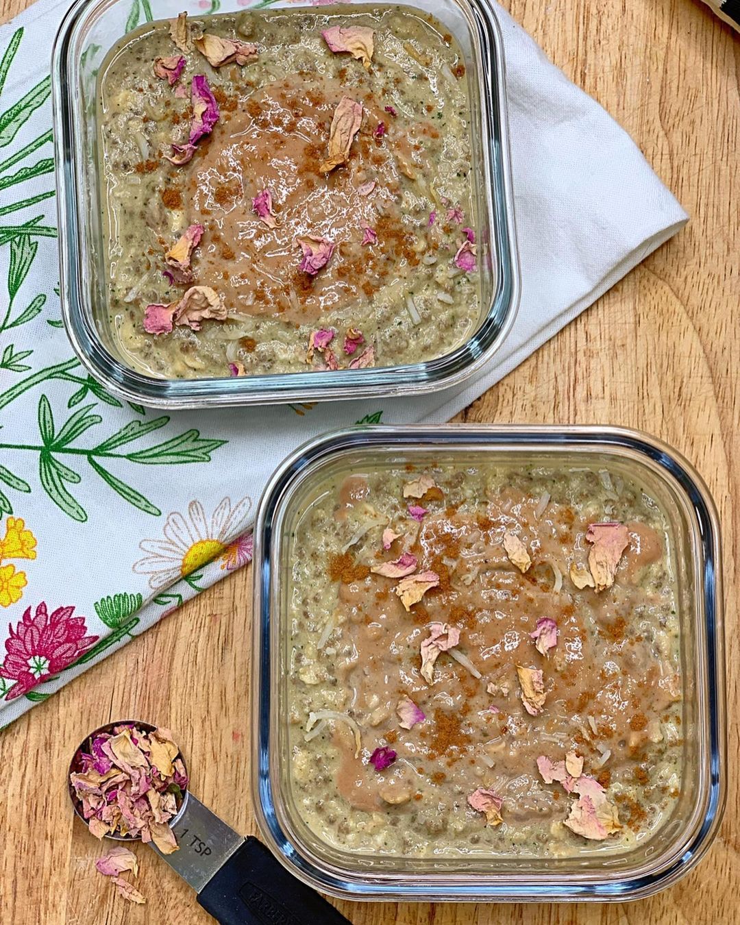 Zucchini Tahini and Rose Water Oats