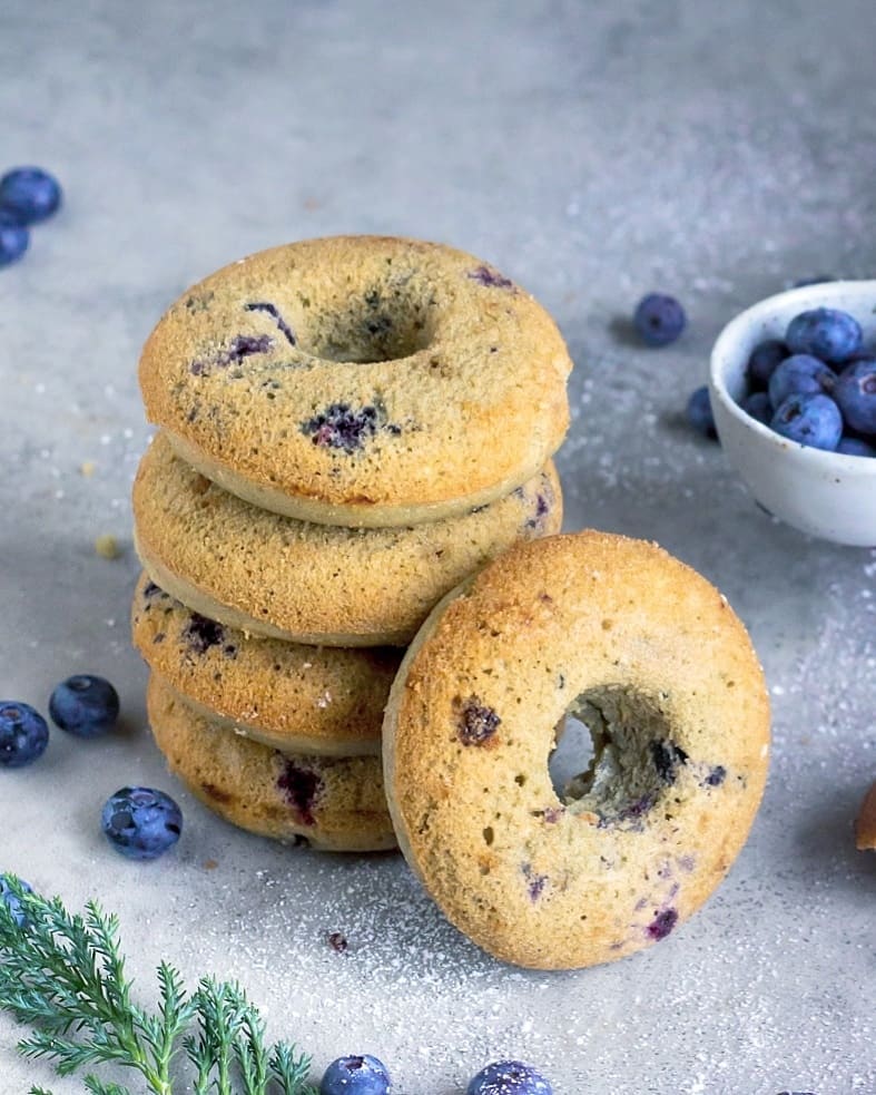 Delicious Blueberry Vegan Donuts for Breakfast and Snacking