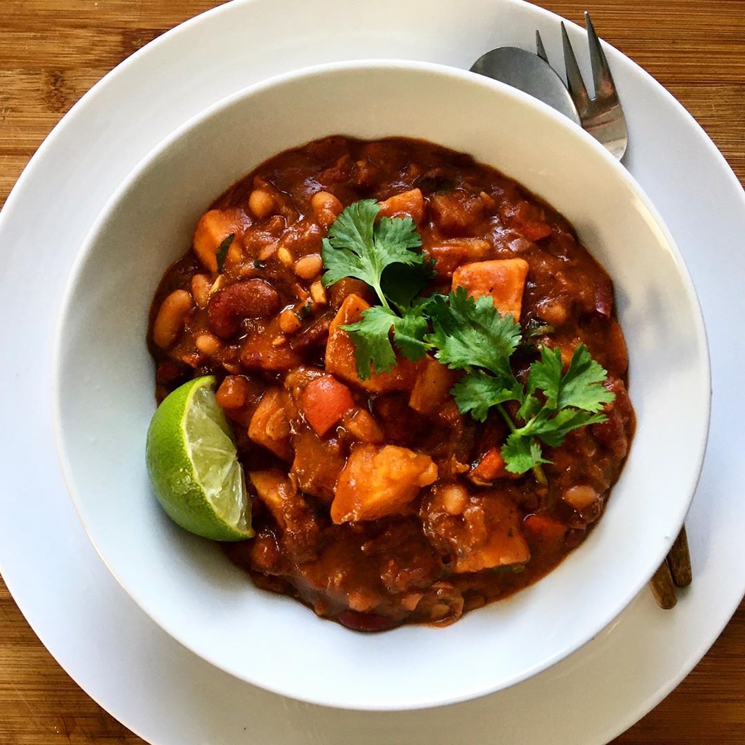 Sweet Potato and Mixed Bean Chilli