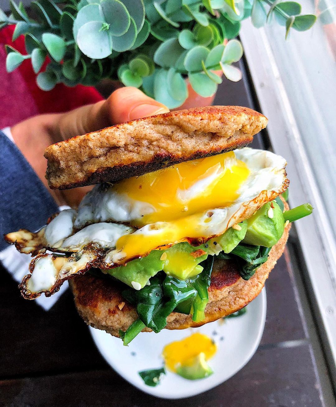 Paleo Banana Pancake Breakfast Sandwich