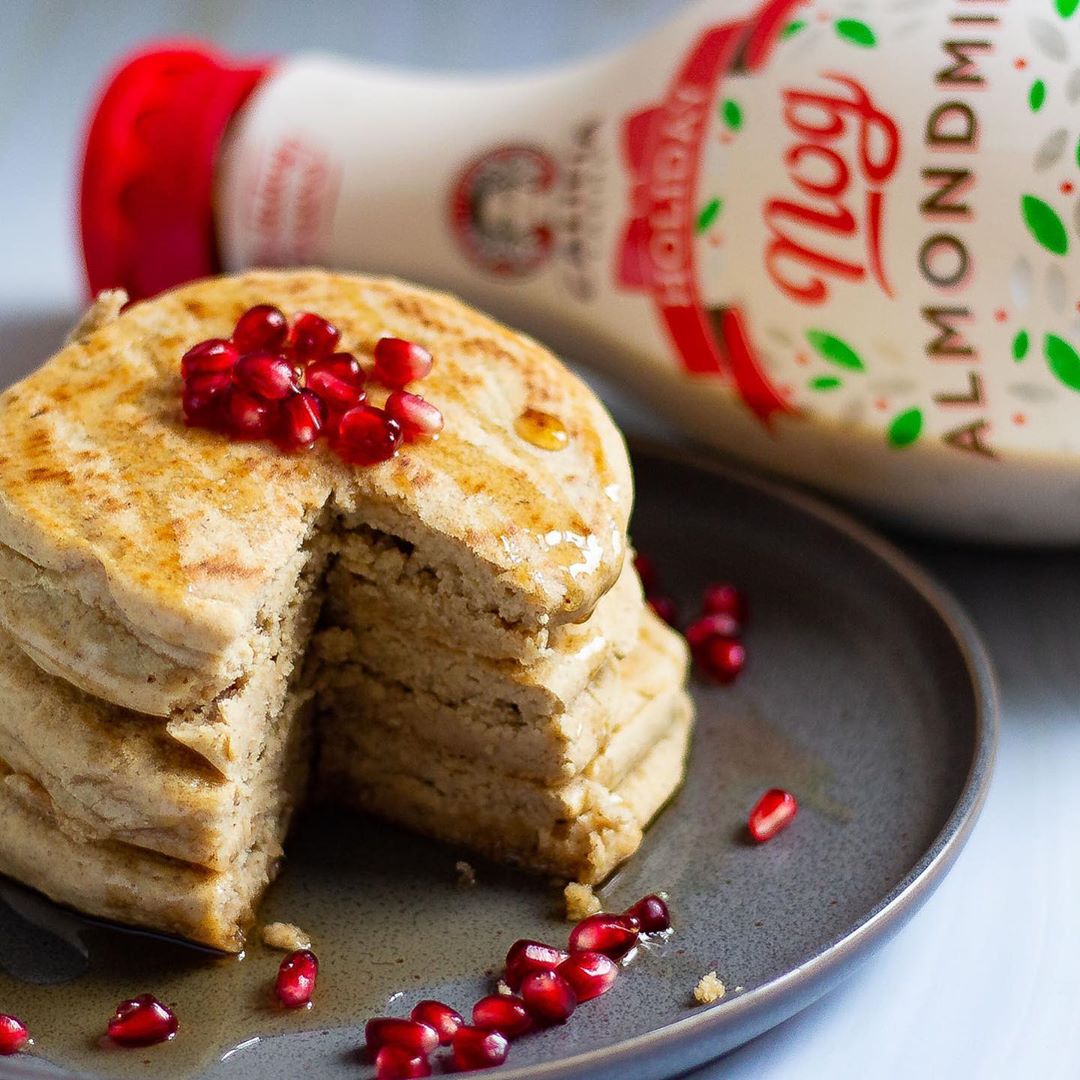 Vegan Gluten-Free Eggnog Pancakes