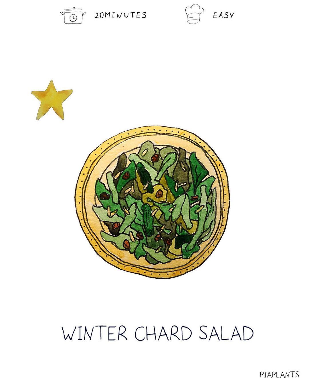Minimalistic Chard Salad for Christmas Gathering