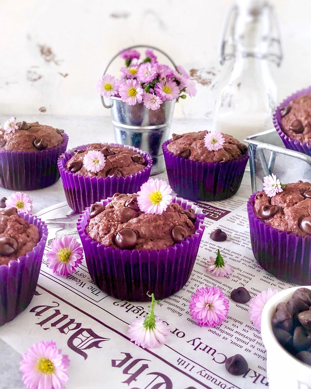 Healthy Chocolate Hazelnut Muffins