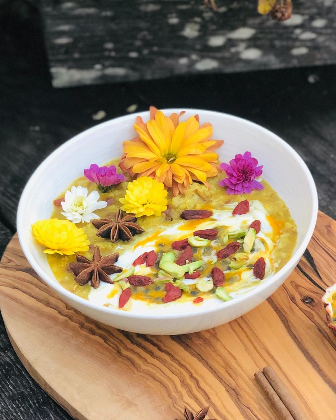 Turmeric Infused Oatmeal Bowl for Mornings