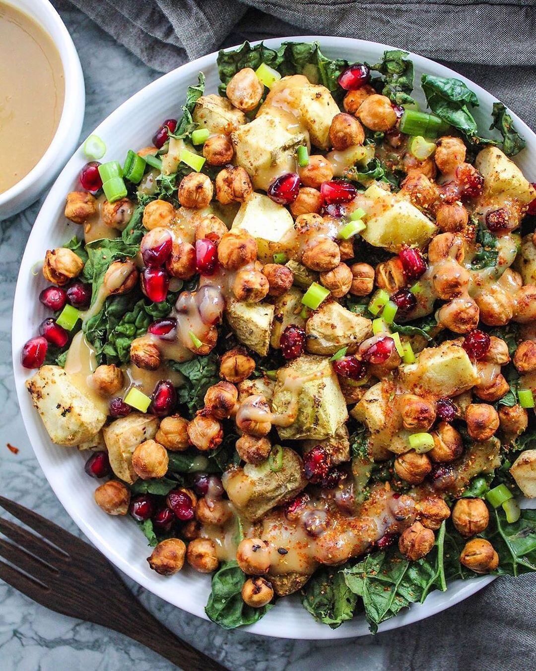 Roasted Vegetable Salad with Orange Miso Dressing