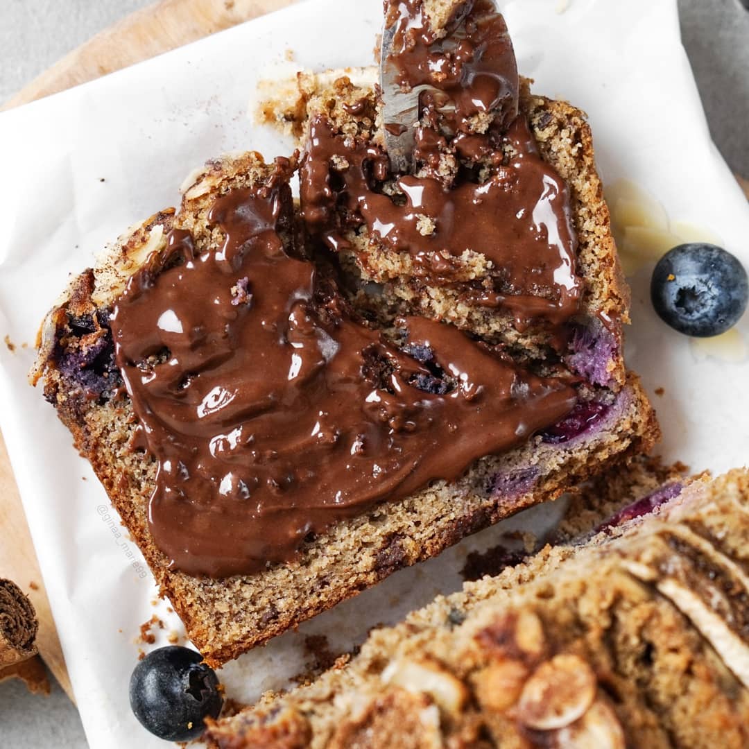 Healthy Blueberry Chocolate Chip Banana Bread