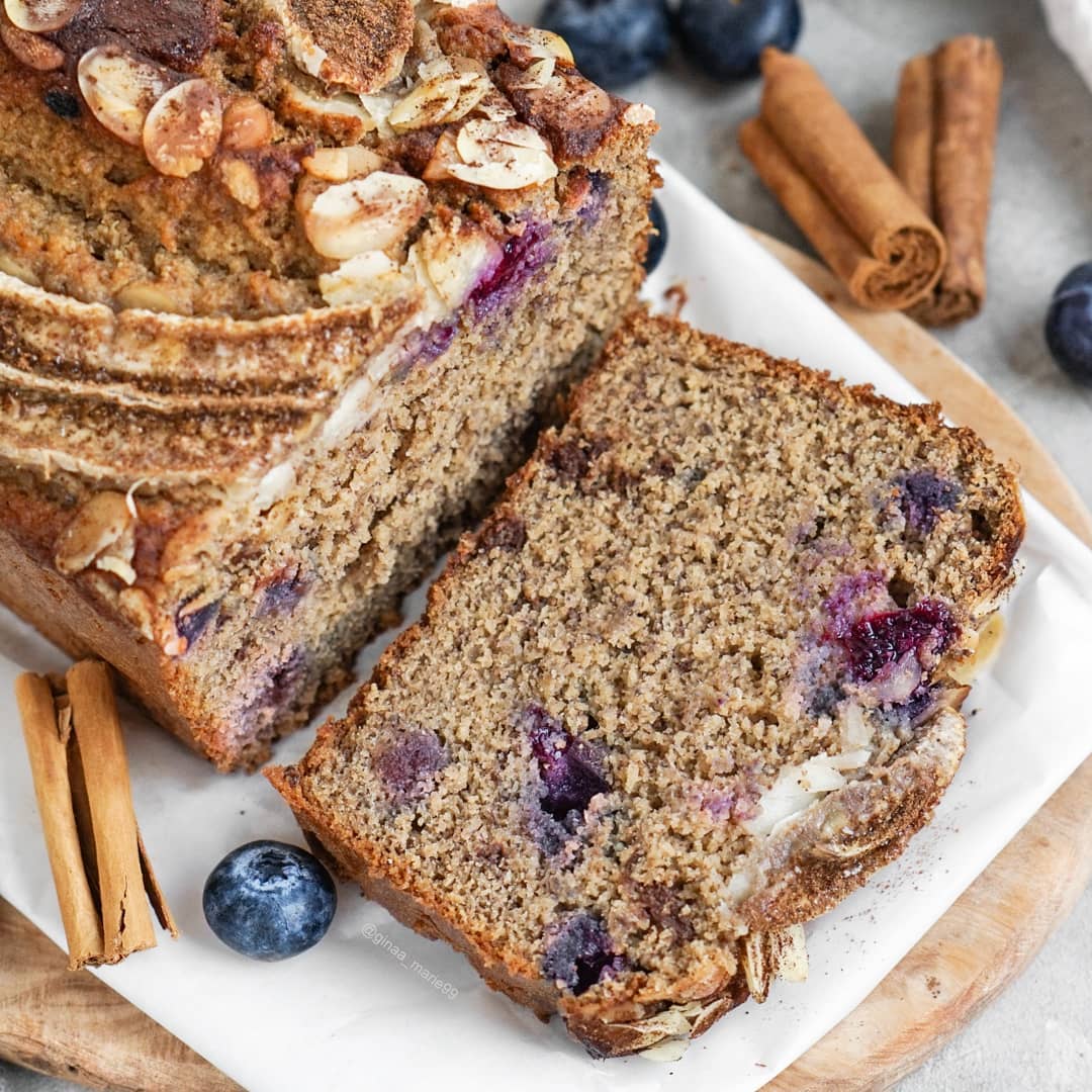 Healthy Blueberry Chocolate Chip Banana Bread