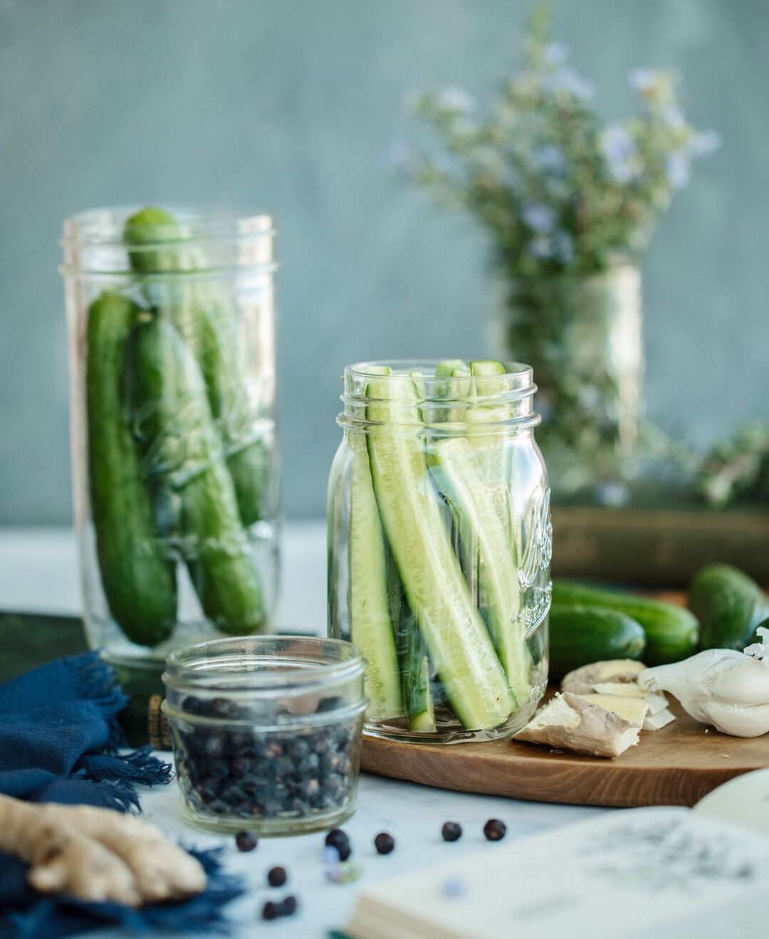 Easy Juniper Berry Refrigerator Pickles