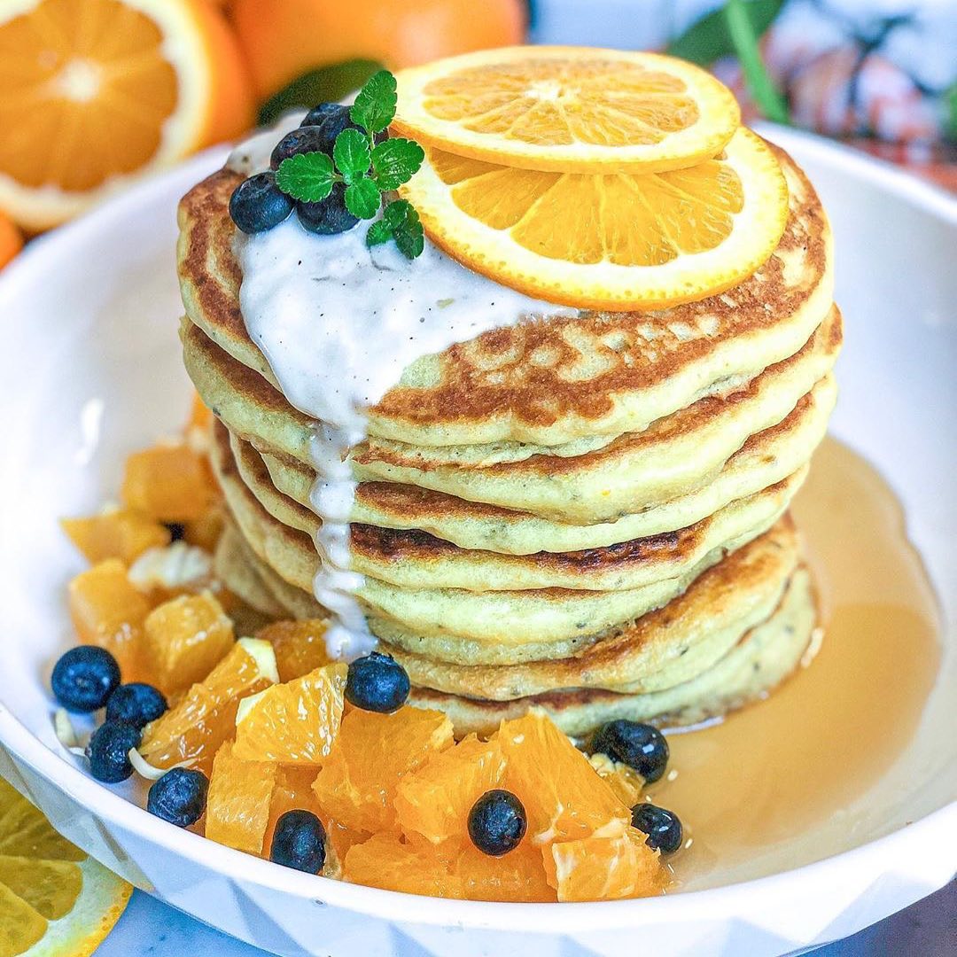 Fluffy Orange Creamsicle Pancakes