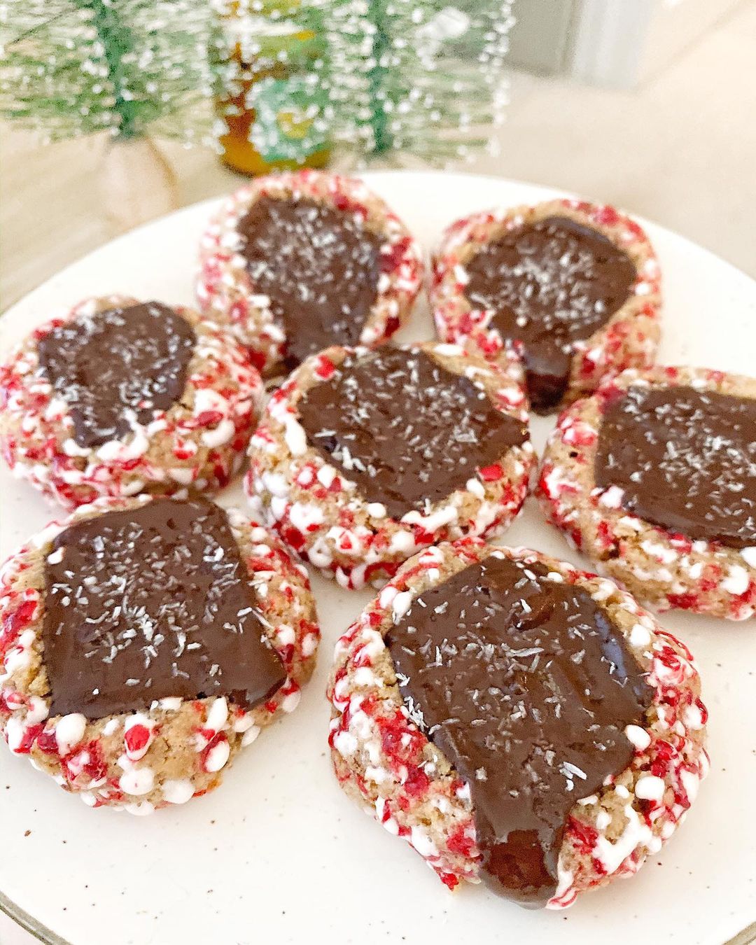 Chewy Chocolate Peppermint Cookies