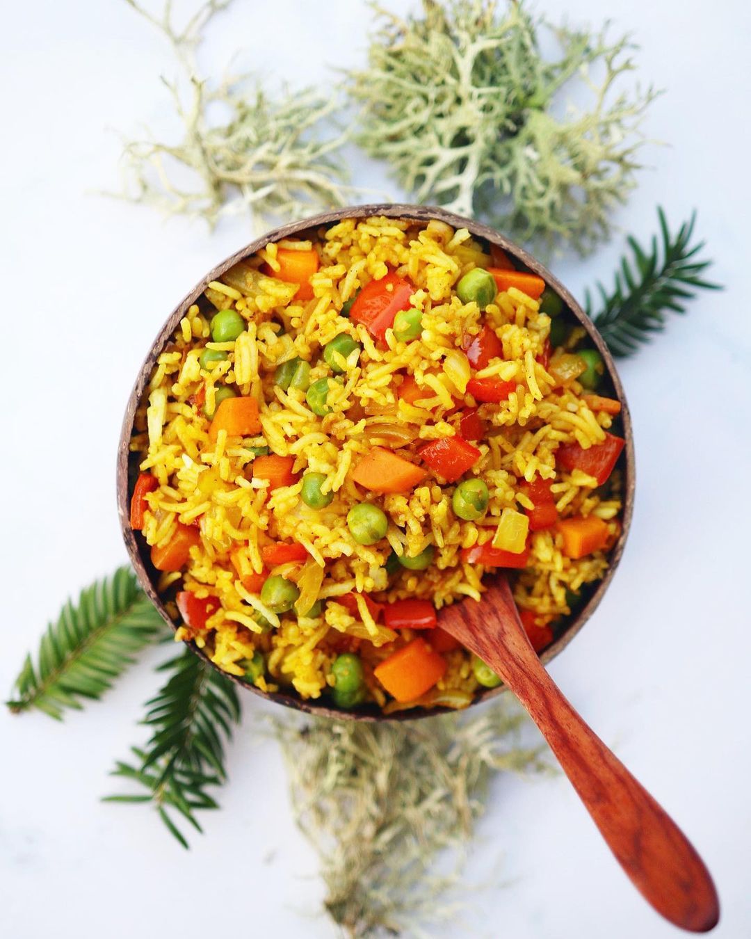 Vegan Fried Rice with Fresh Vegetables