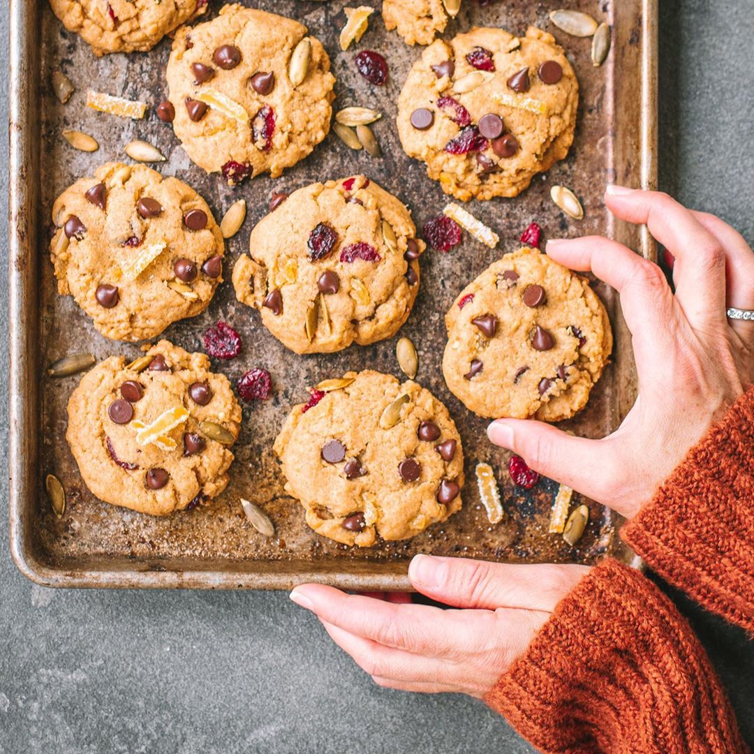 Holiday Sweater Cookies with Ginger and Cranberries