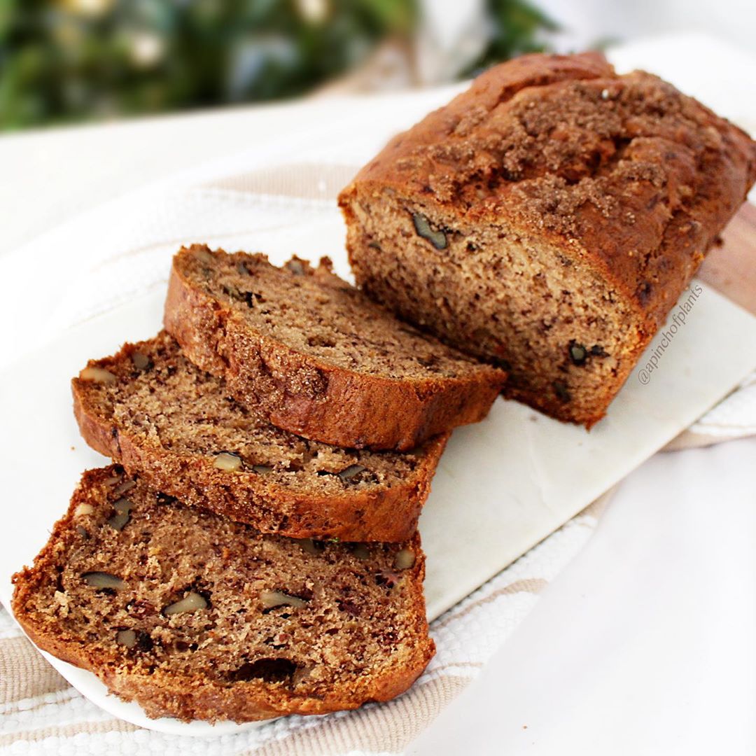 Spiced Walnut Vegan Banana Bread