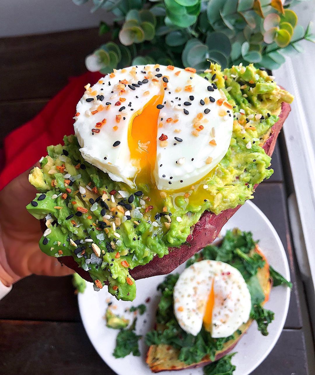 Sweet Potato Avocado Toast with Poached Eggs