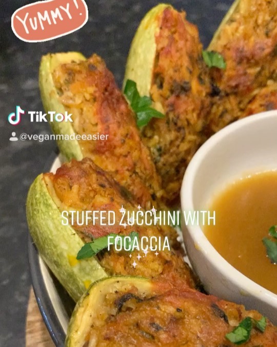 Stuffed Zucchinis with Brown Rice and Vegetables