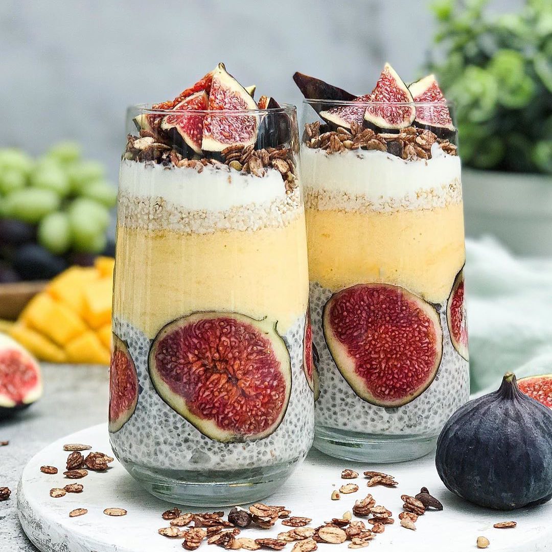 Chia Pudding Parfait with Mango and Granola
