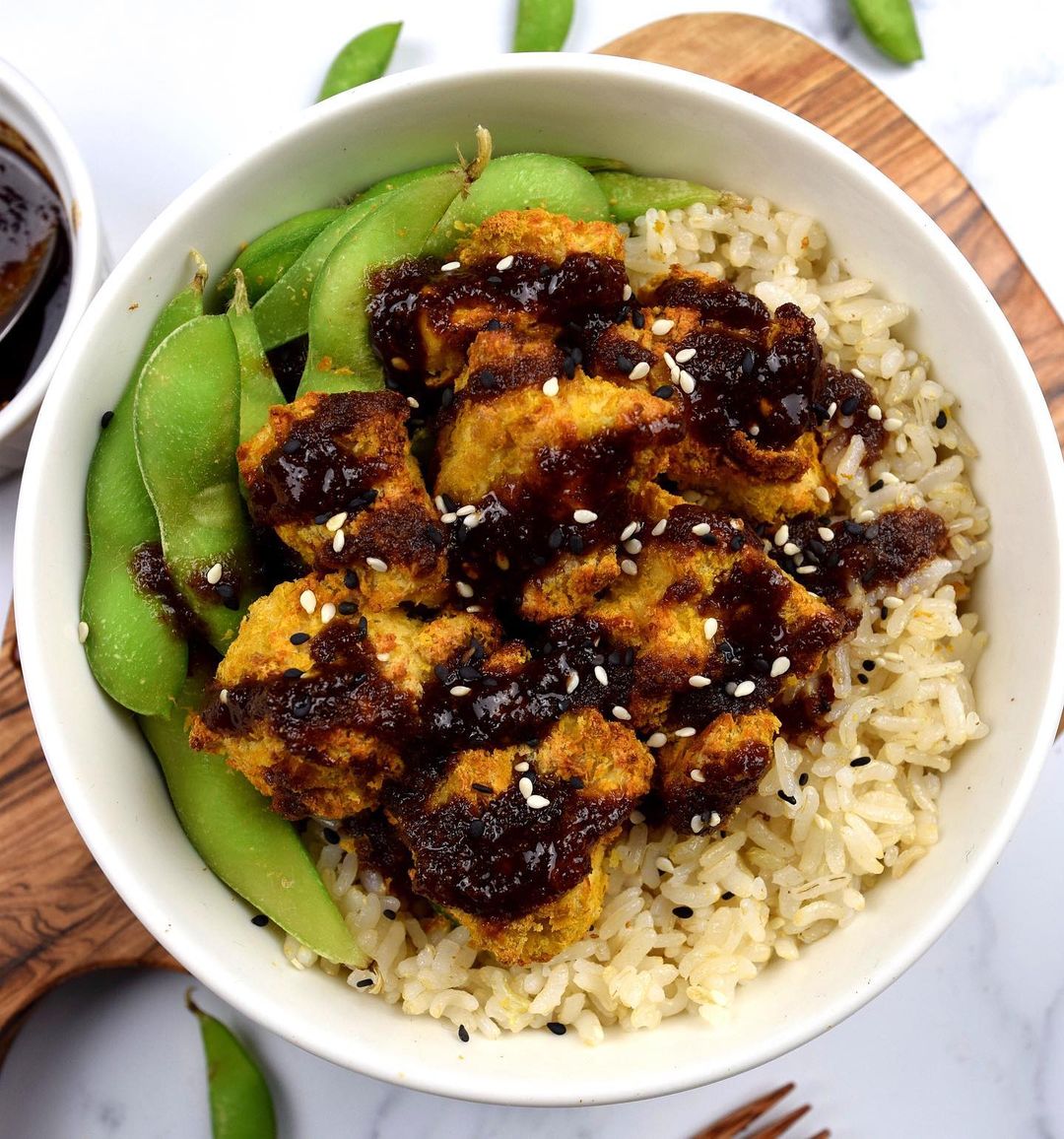 Crispy Air-Fried Popcorn Tofu