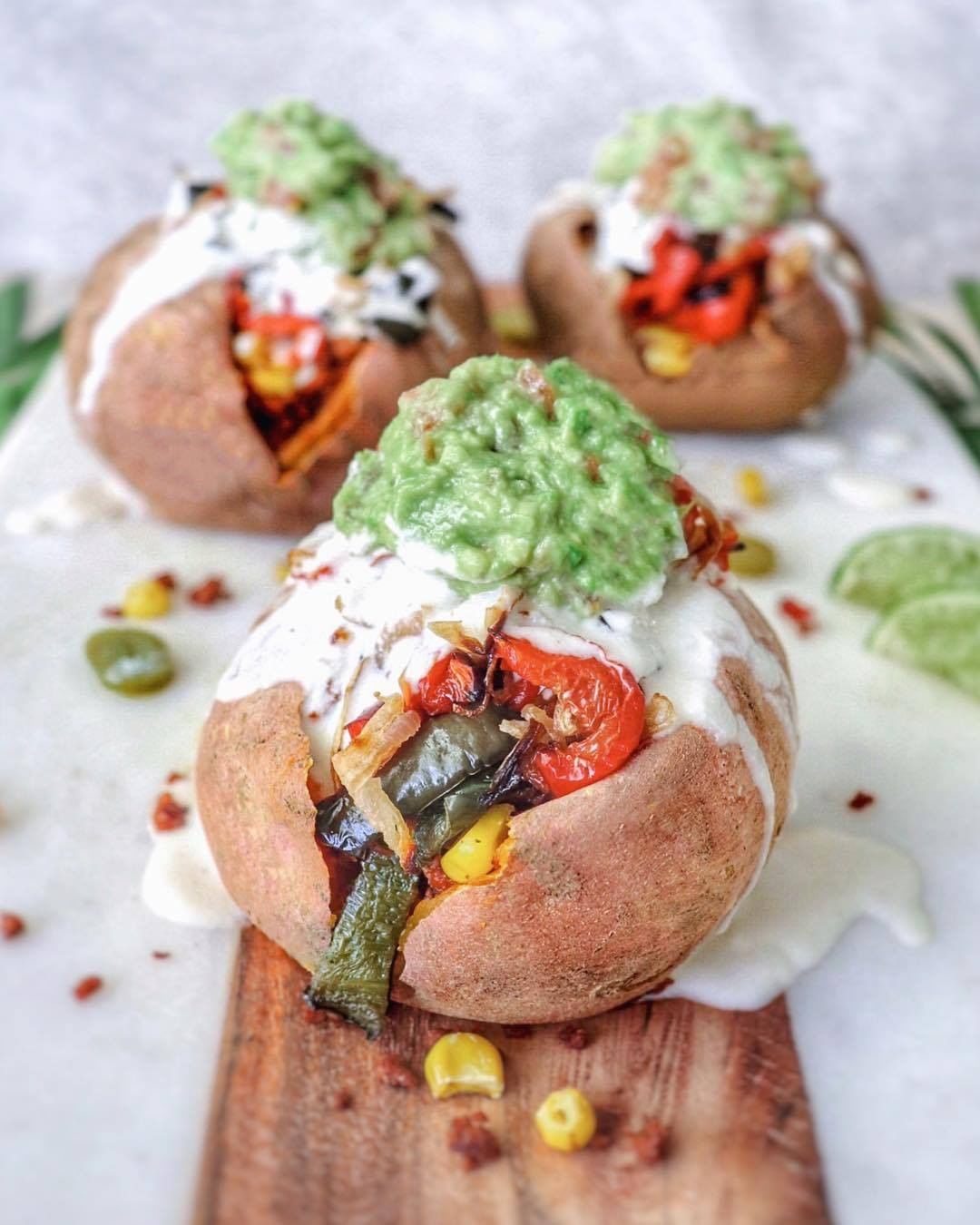 Fajita Style Stuffed Sweet Potatoes