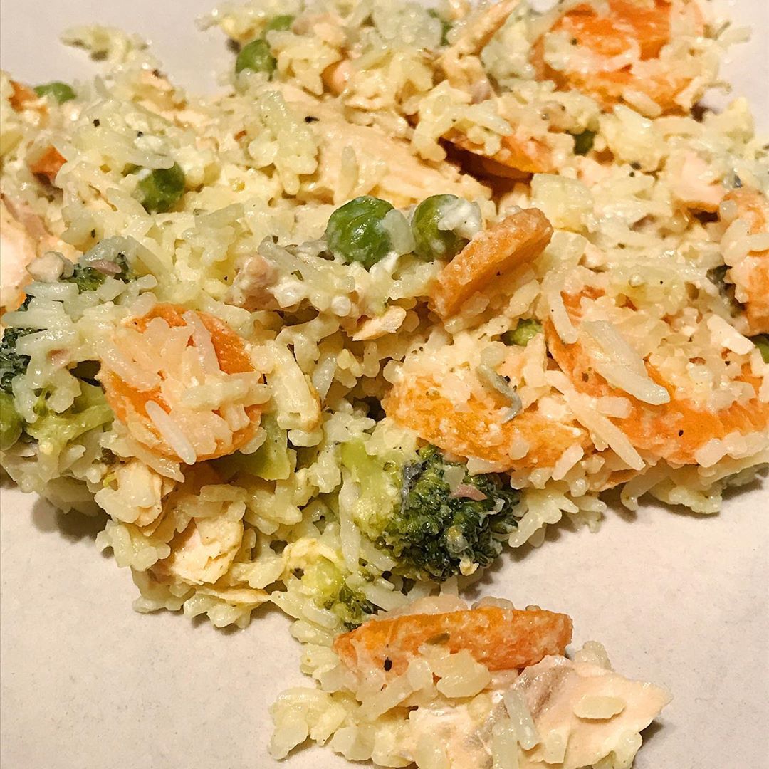 Fishy Risotto with Vegetables and Herbs
