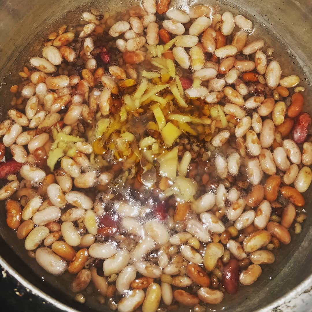 Rajma and Gahat Dal with Rice and Chutney