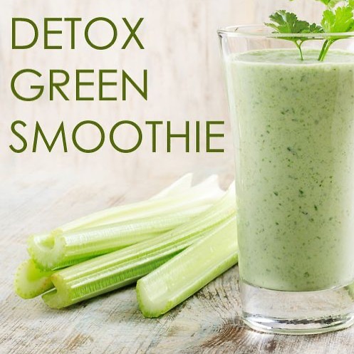 Delicious Detox Smoothie with Fresh Ginger and Celery