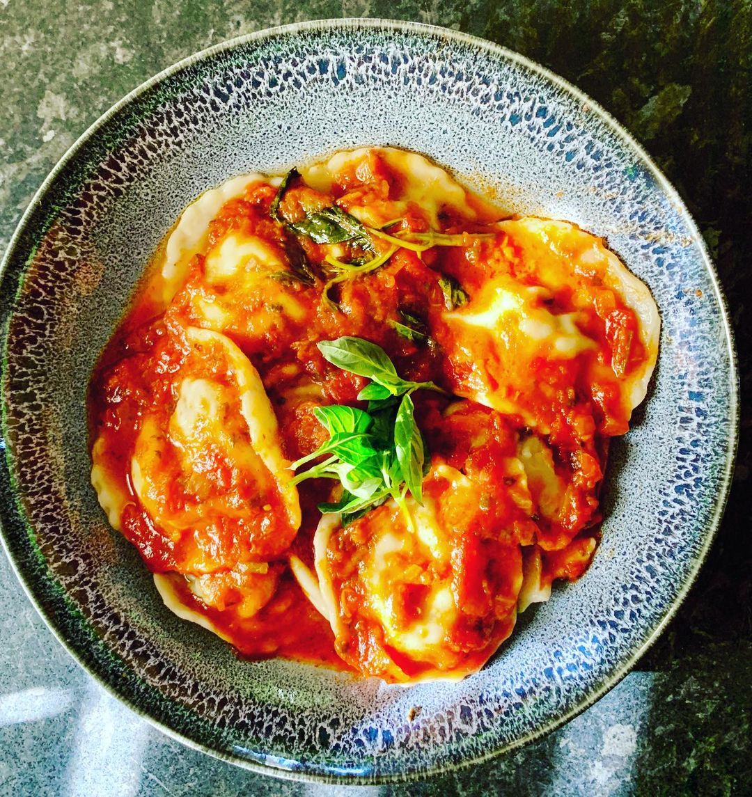 Spinach and Mushroom Ravioli