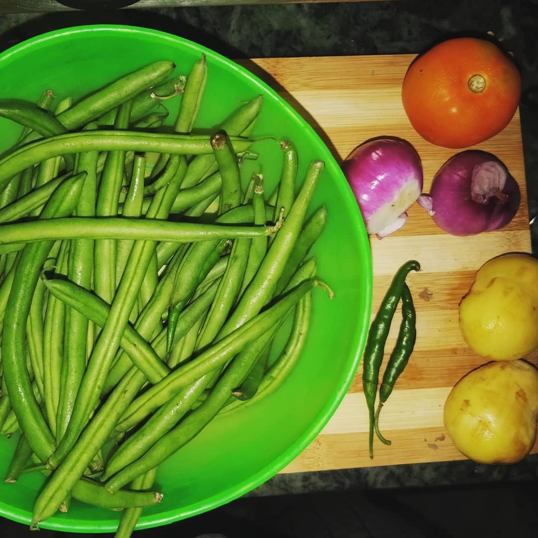 Spiced French Beans with Wild Mustard