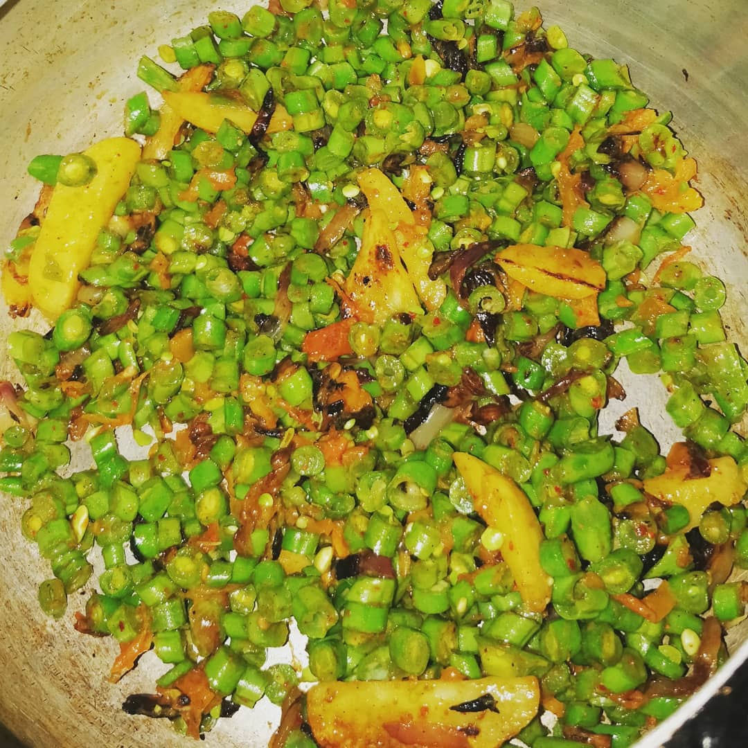 Spiced French Beans with Wild Mustard