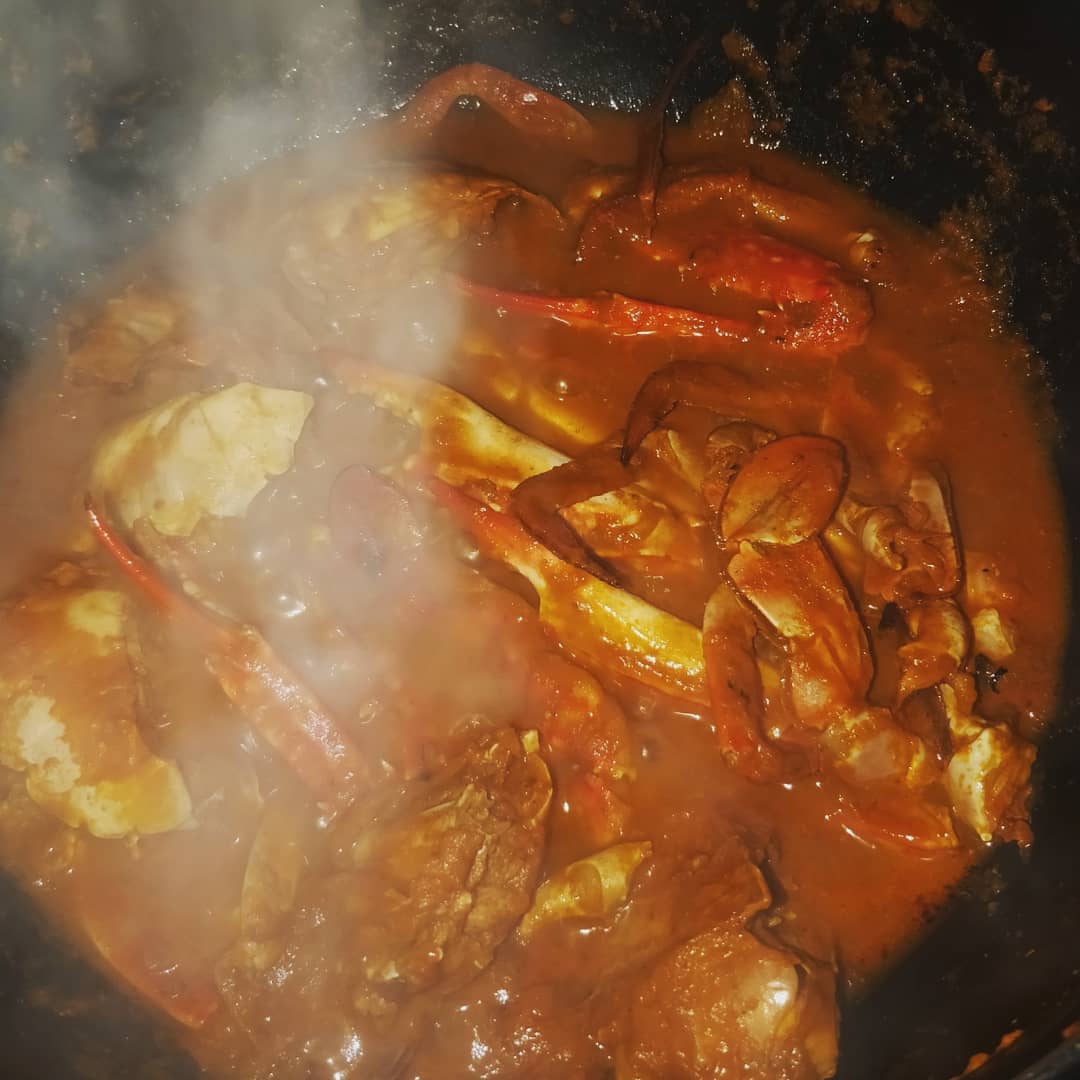 Experimental Crab Curry for Dinner