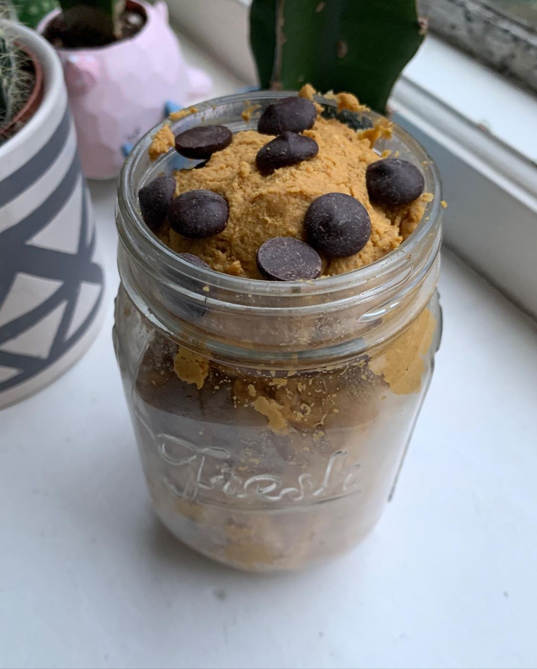 Pumpkin Choc Chip Chickpea Cookie Dough