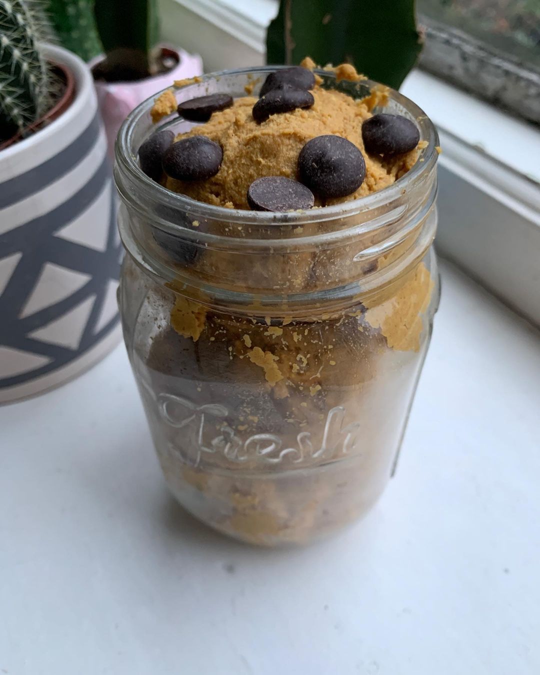 Pumpkin Choc Chip Chickpea Cookie Dough