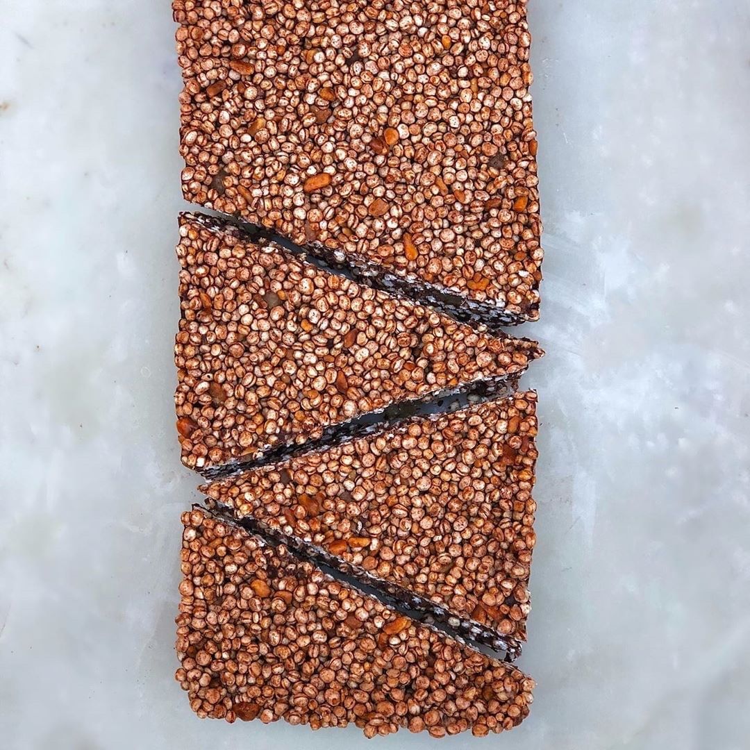 Chocolate Puffed Quinoa Bars
