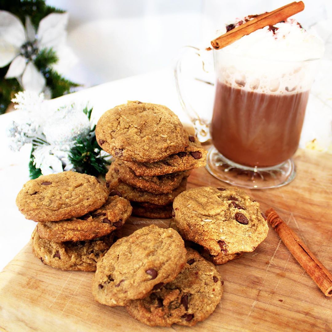 Holiday Chocolate Chip Cookies with Coconut and Spice