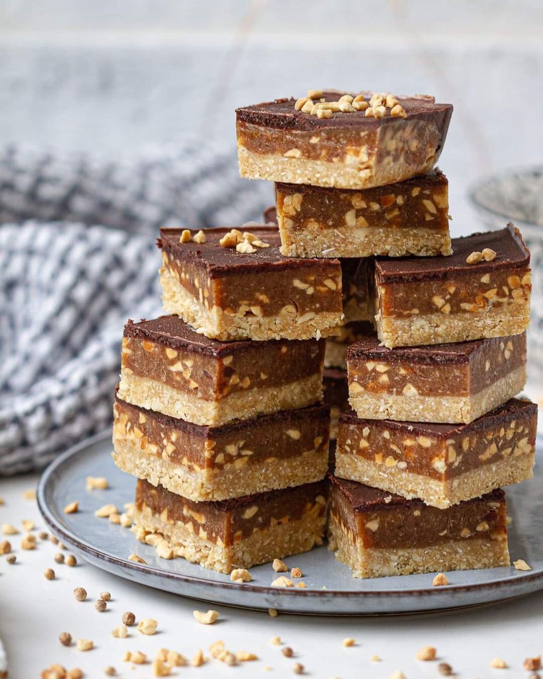 Homemade Raw Snickers Bars