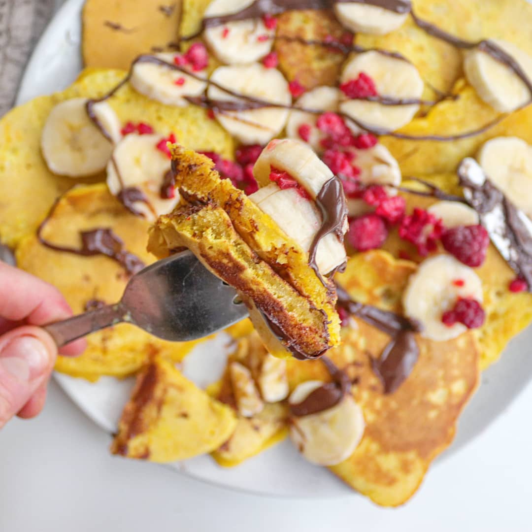 Vegan Saffron Pancakes for Breakfast