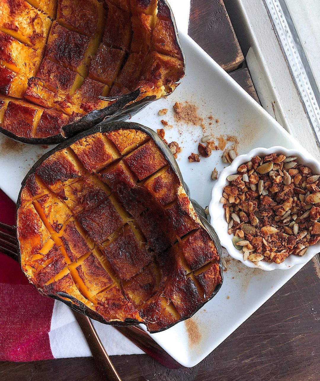 Healthier Cinnamon Sugar Acorn Squash