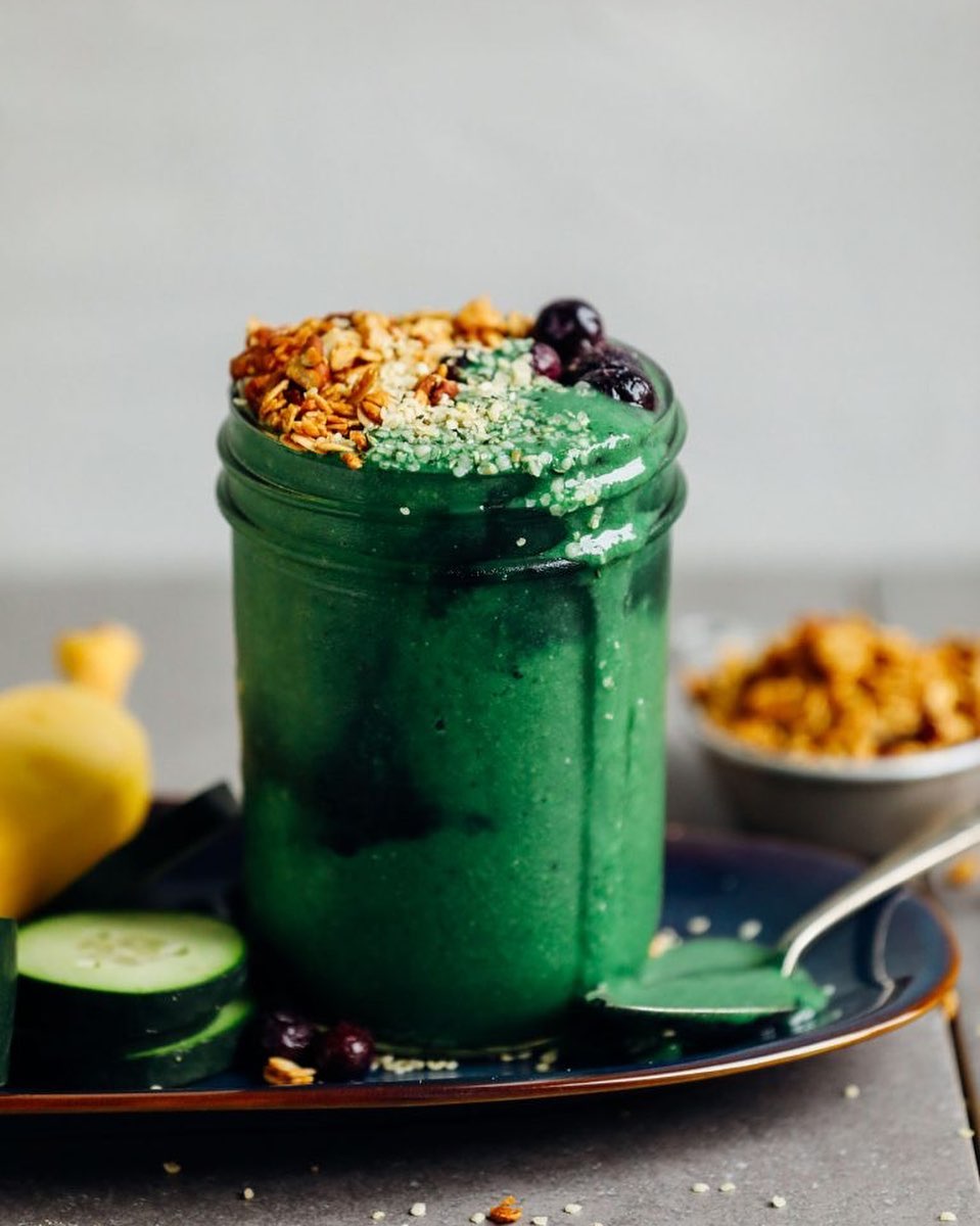 Holiday Inspired Banana Cucumber Smoothie