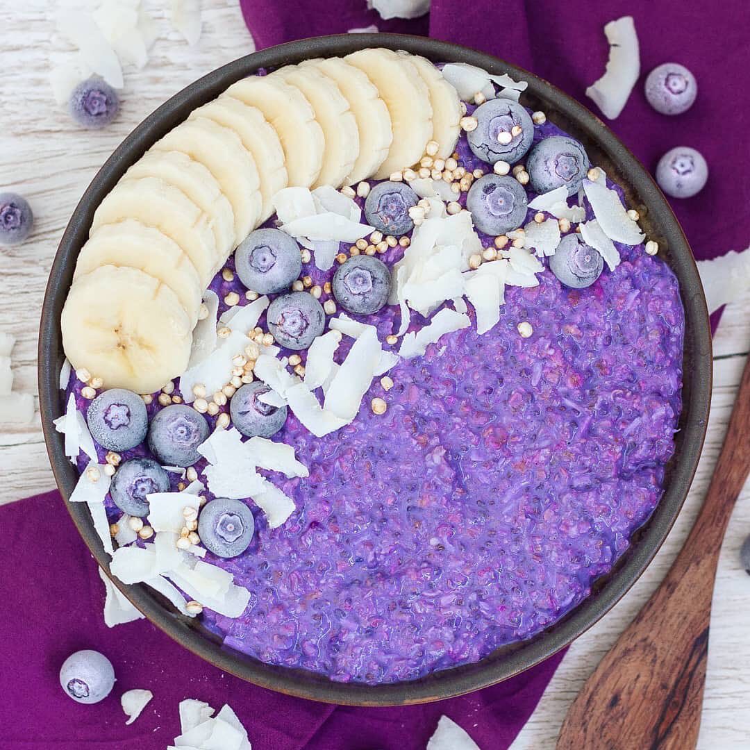 Simple Purple Overnight Oats Breakfast