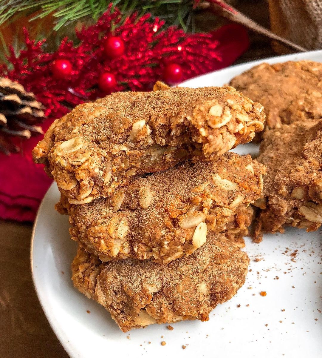 Snickerdoodle Oatmeal Breakfast Cookies