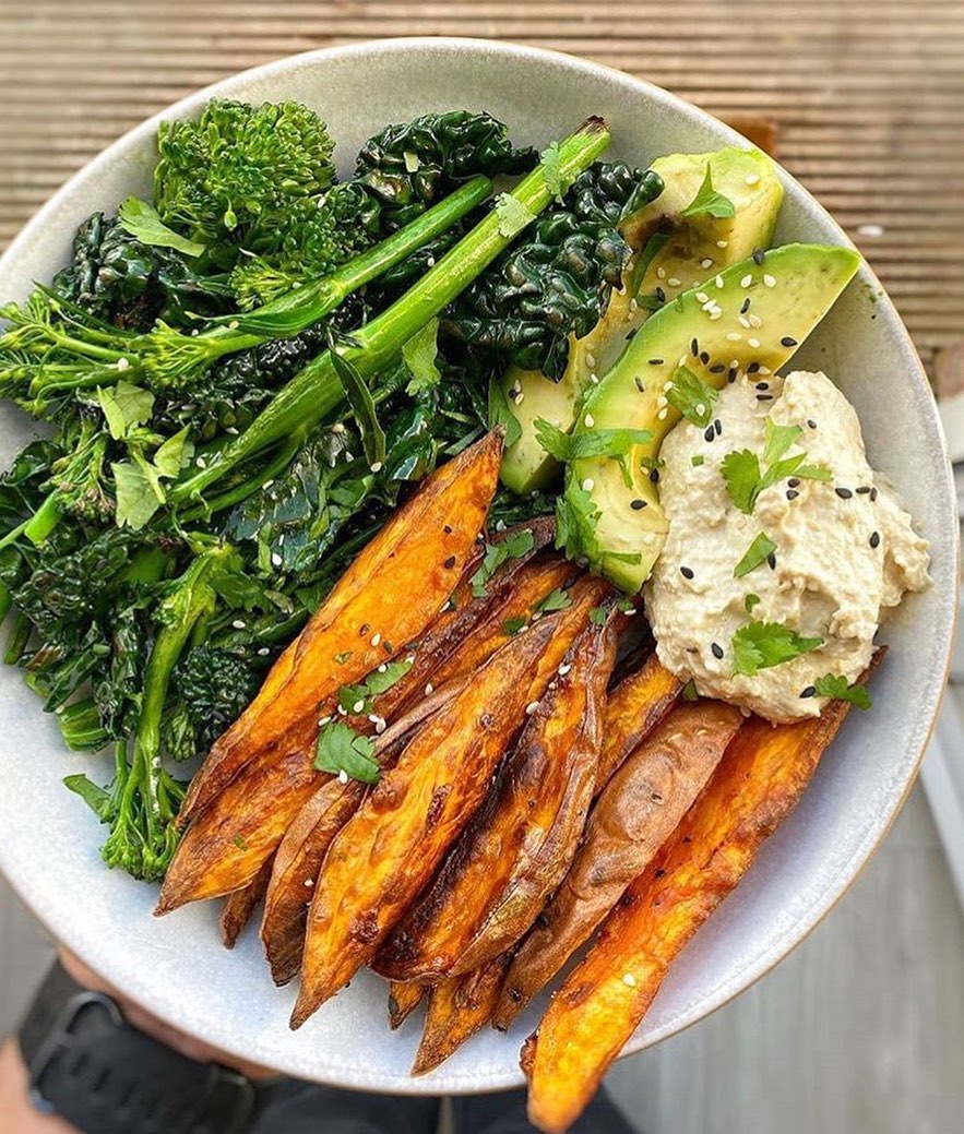 Roasted Sweet Potato and Veggie Lunch Bowl