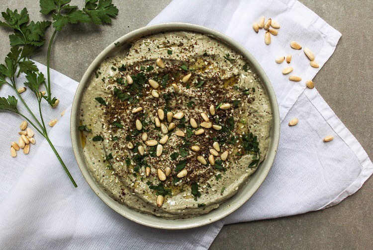 Delicious Homemade Babaganoush Aubergine Dip