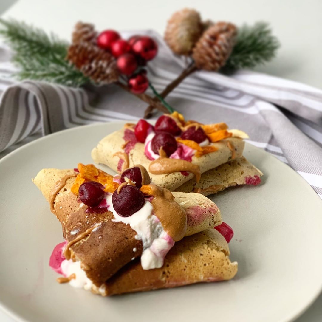 Vegan Cardamom Cherry Crêpes