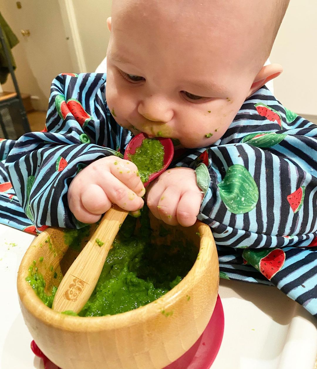 Easy Homemade Pesto Peas for Babies