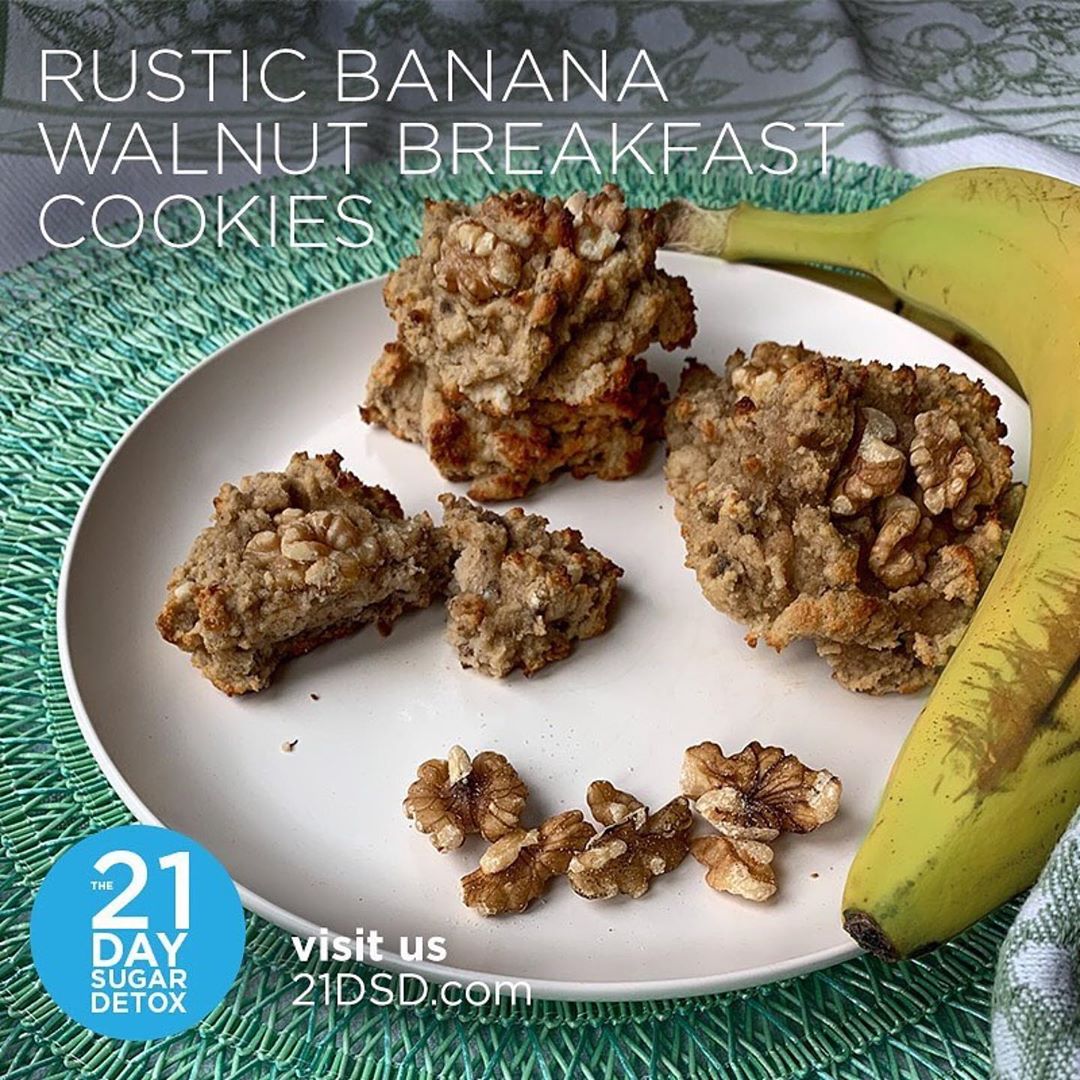 Rustic Banana Walnut Breakfast Cookies
