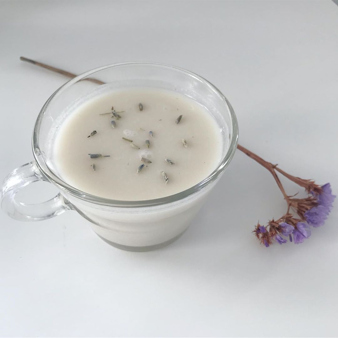 Homemade Cashew Oat Vanilla Lavender Milk