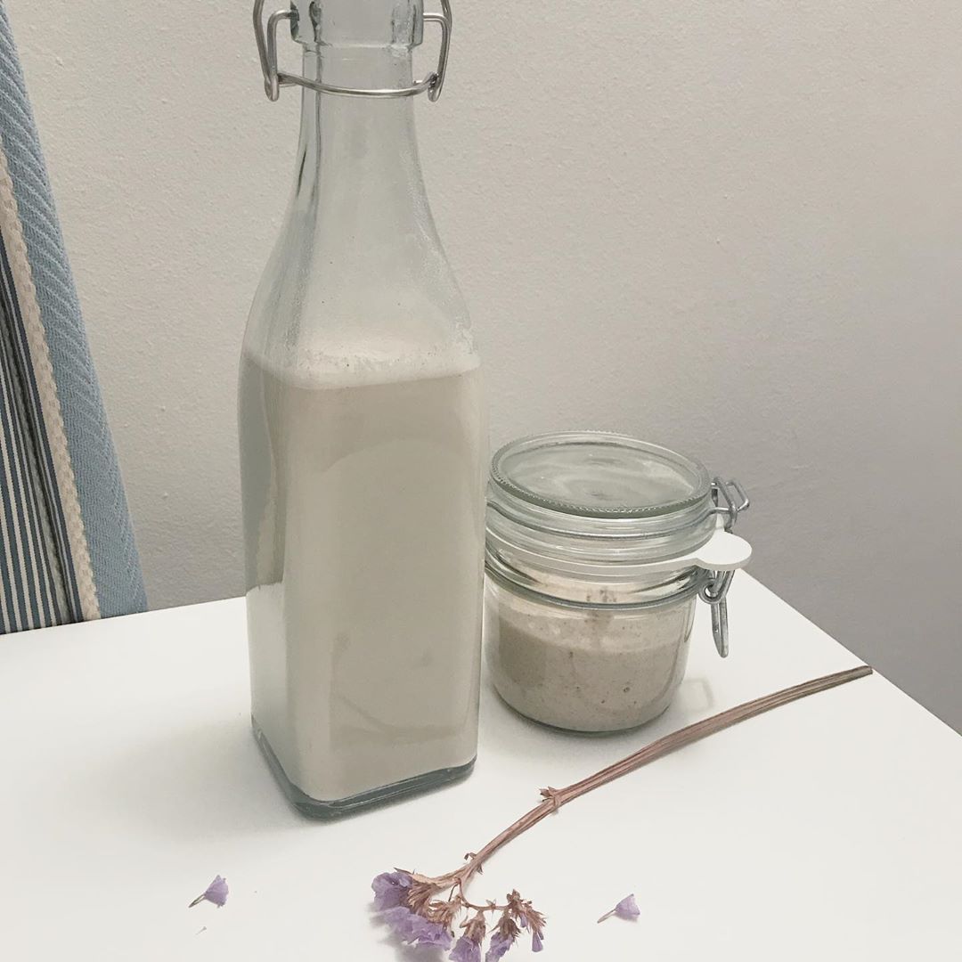 Homemade Cashew Oat Vanilla Lavender Milk